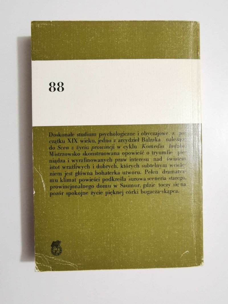 EUGENIA GRANDET - Honoriusz Balzac 1987