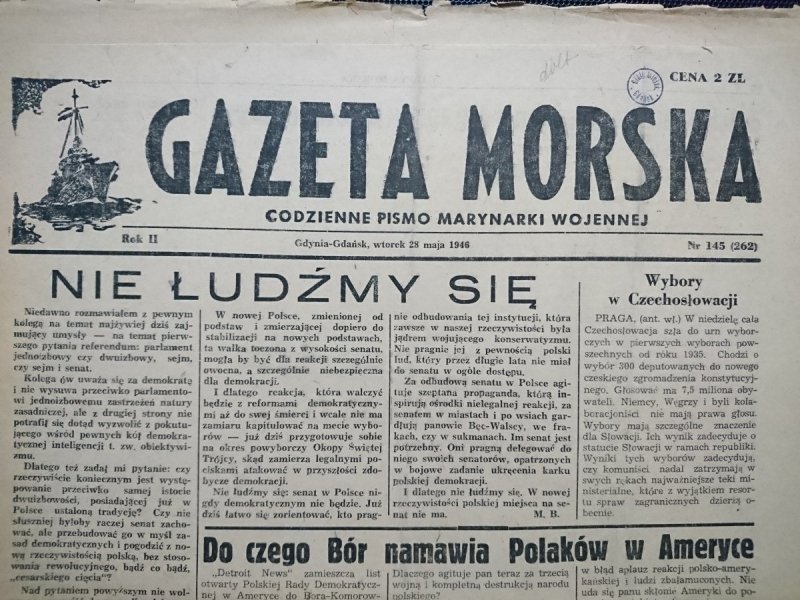 GAZETA MORSKA ROK II NR 145 (262)