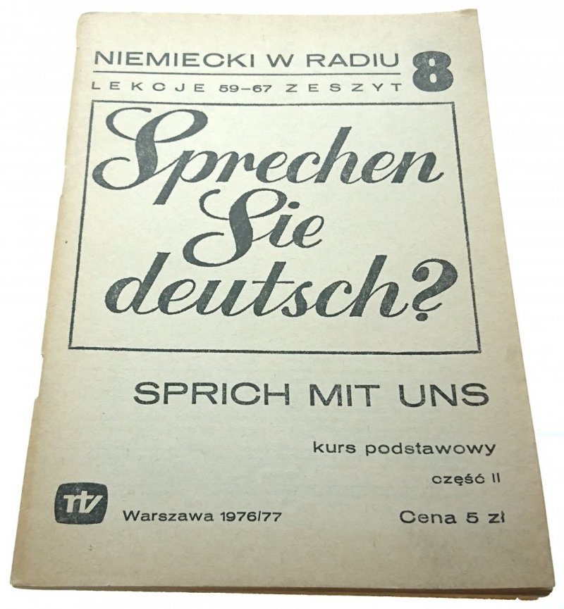 NIEMIECKI W RADIU. LEKCJE 59-67 ZESZYT NR 8 1976