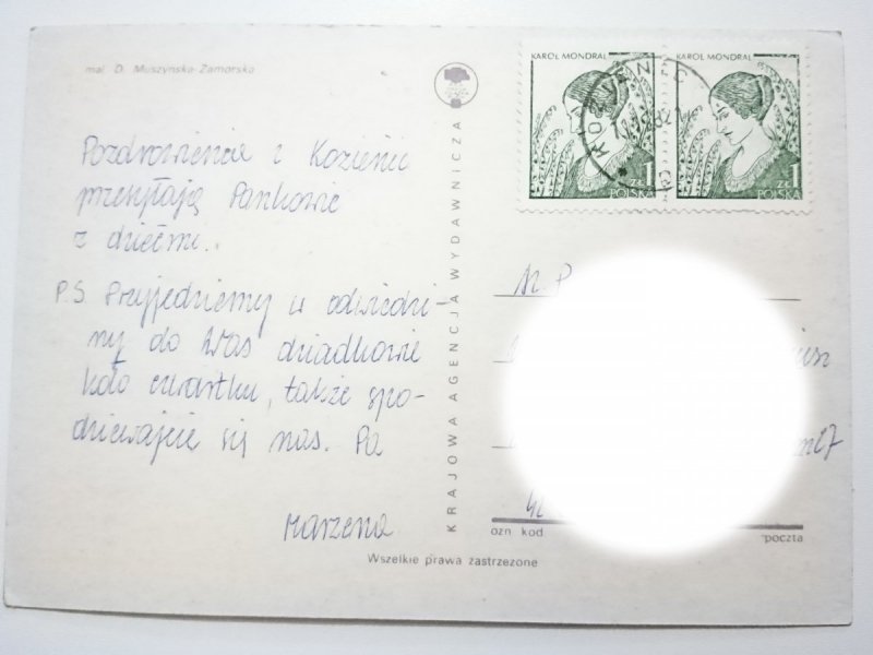 DZIEWCZYNKA Z GOŁĘBIEM MAL. D. MUSZYŃSKA-ZAMORSKA