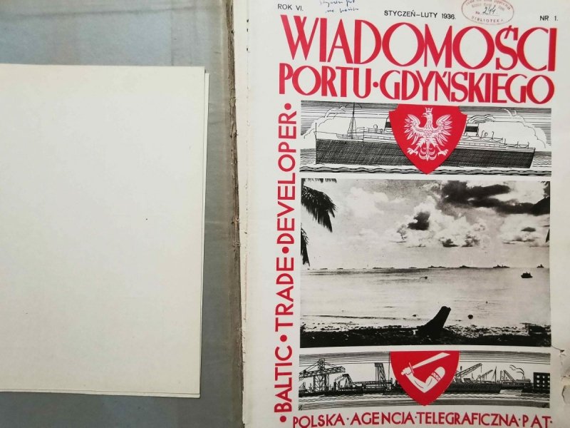 WIADOMOŚCI PORTU GDYŃSKIEGO. NUMERY OD 1 DO 12 1936 ROKU1936