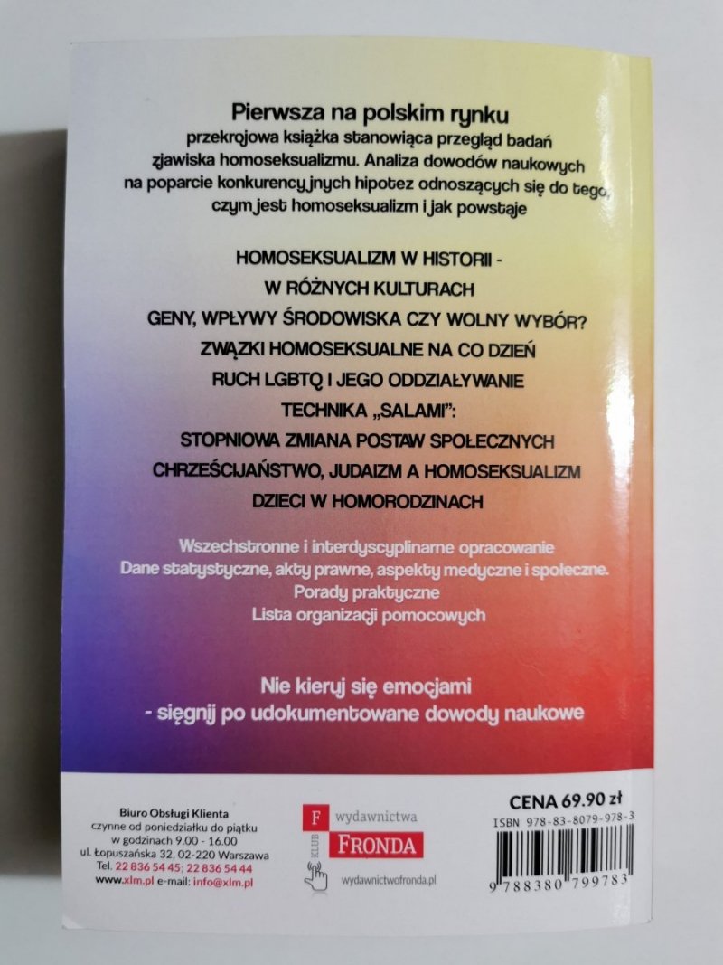 HOMOSEKSUALIZM. PRZEGLĄD ŚWIATOWYCH ANALIZ I BADAŃ - Beata Wieczorek 