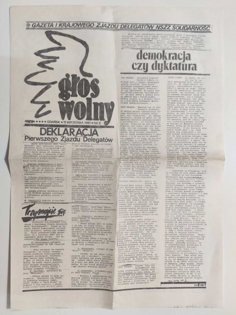 GŁOS WOLNY NR 8/1981