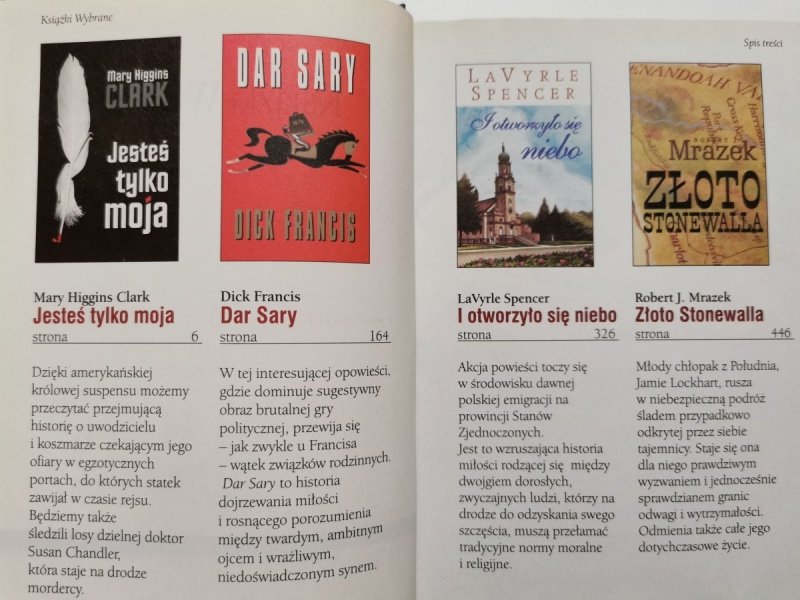 KSIĄŻKI WYBRANE: JESTEŚ TYLKO MOJA – MARY HIGGINS CLARK 1999