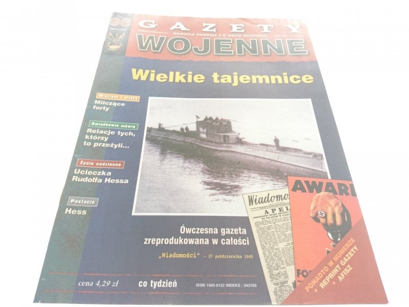 GAZETY WOJENNE NUMER 98 WIELKIE TAJEMNICE 1998