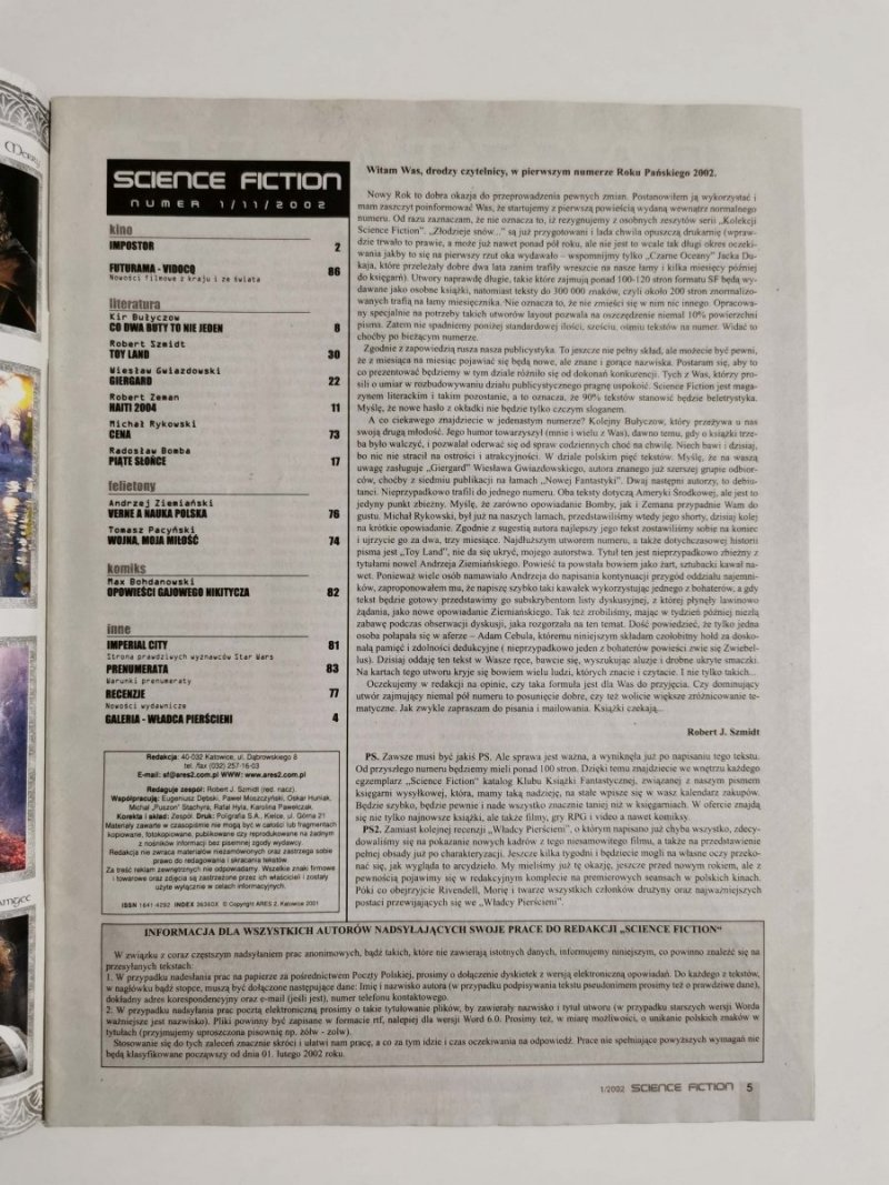 SCIENCE FICTION NR 01 (11) 2002
