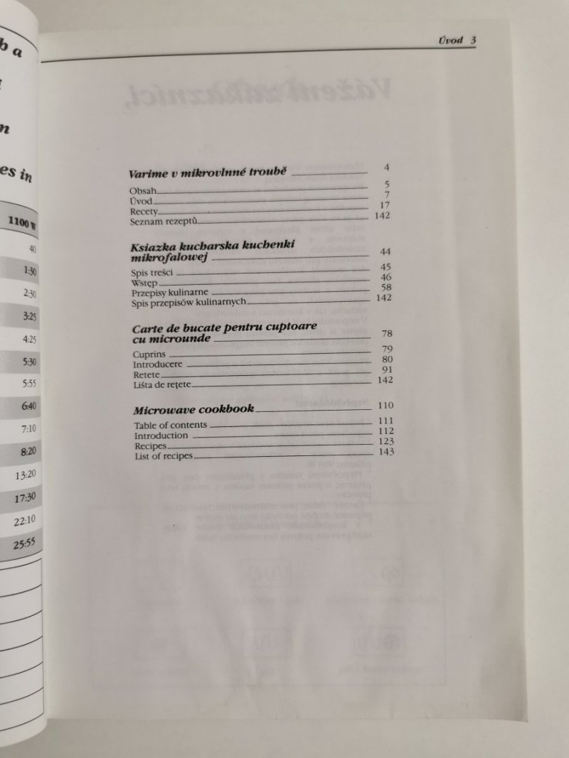 KSIĄŻKA KUCHARSKA KUCHENKI MIKROFALOWEJ W KILKU JĘZYKACH 1996