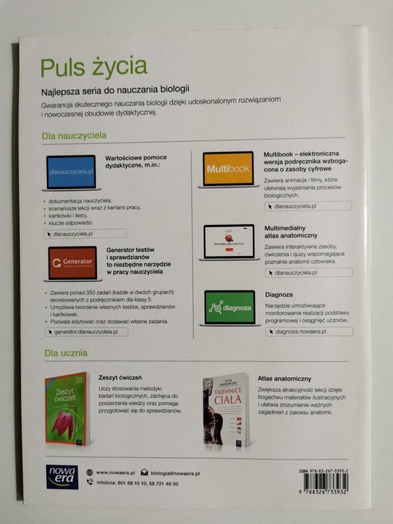 KSIĄŻKA NAUCZYCIELA. MATERIAŁY DYDAKTYCZNE DO BIOLOGII 5 