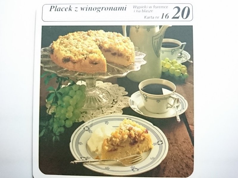 KARTA KULINARNA NR 16 PLACEK Z WINOGRONAMI