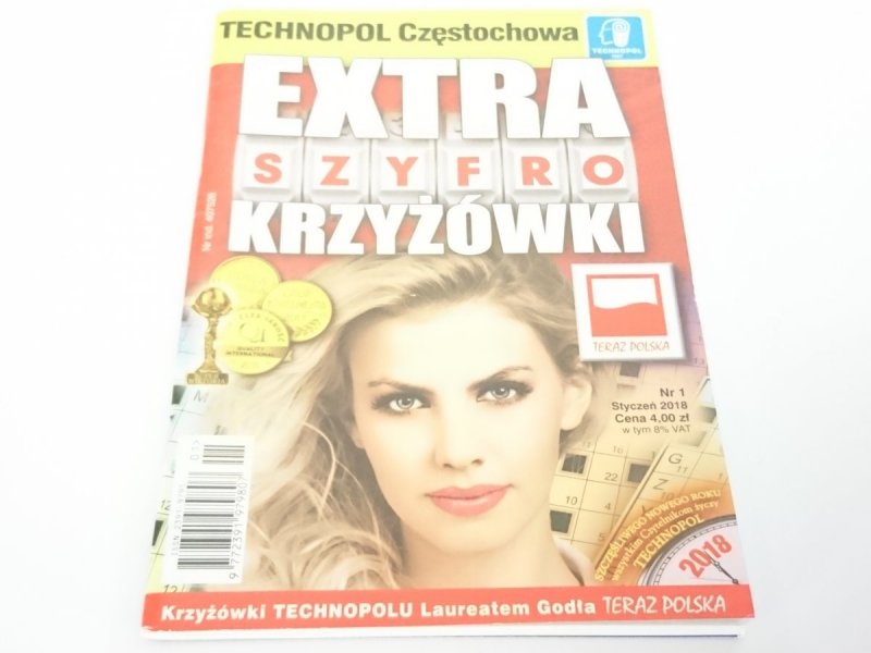 EXTRA SZYFRO KRZYŻÓWKI NR 1 STYCZEŃ 2018