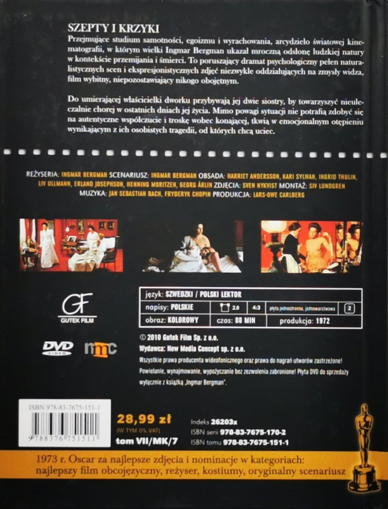 DVD. SZEPTY I KRZYKI – INGMAR BERGMAN