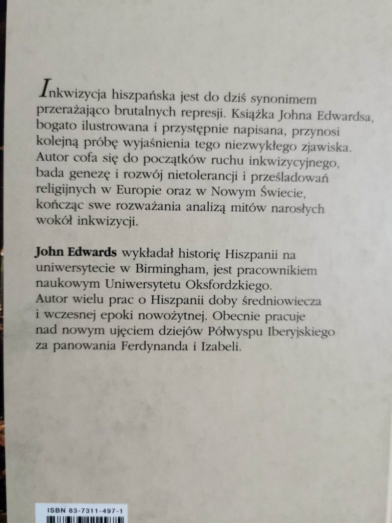 INKWIZYCJA HISZPAŃSKA - John Edwards