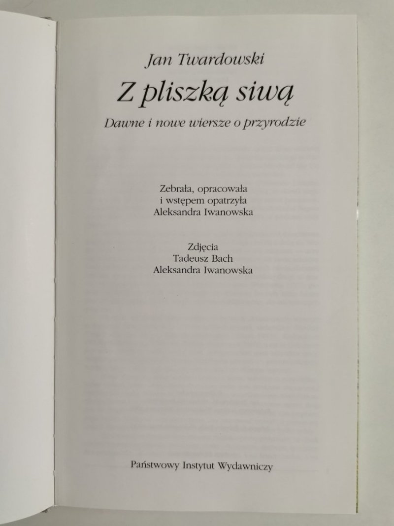 Z PLISZKĄ SIWĄ - Jan Twardowski 