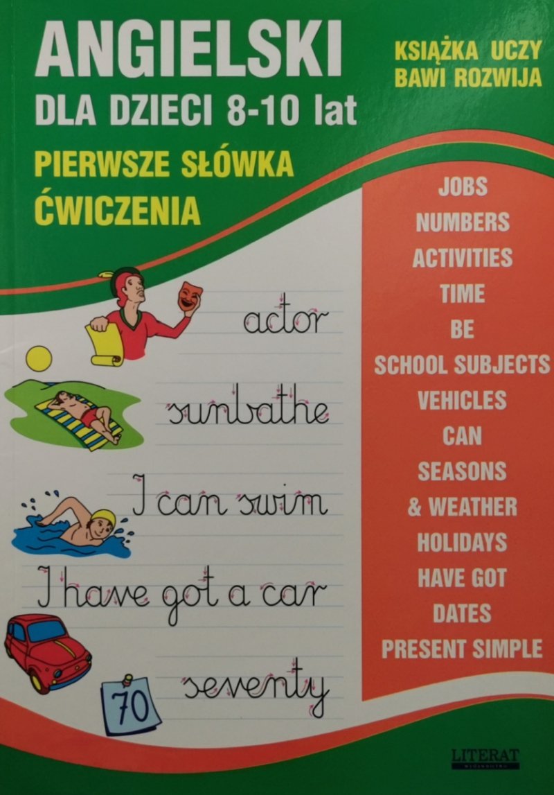 ANGIELSKI DLA DZIECI 8-10 LAT PIERWSZE SŁÓWKA ĆWICZENIA