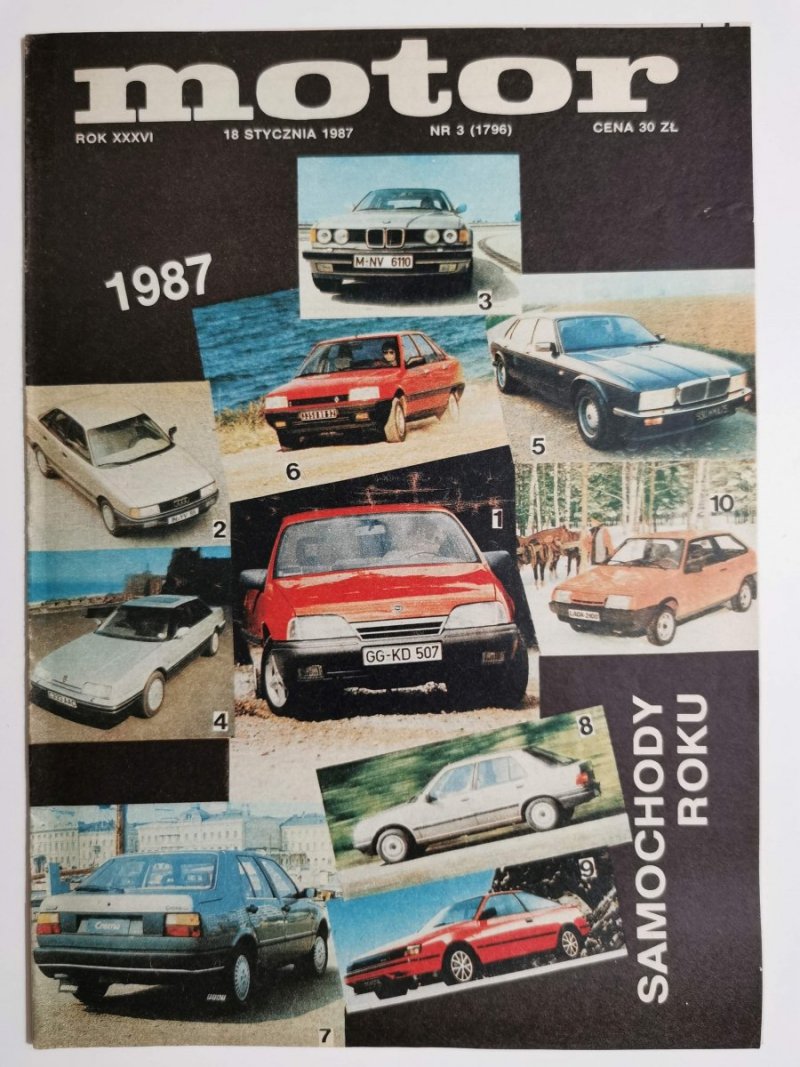 MOTOR ROK XXXVI 18 STYCZNIA 1987 NR 3 (1796) SAMOCHODOY ROKU 