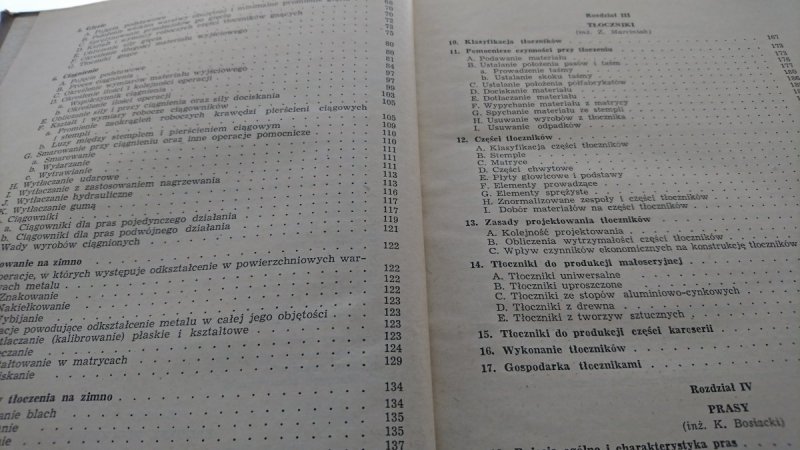 ZARYS TŁOCZNICTWA Mgr Inż. Kazimierz Bosiacki 1958