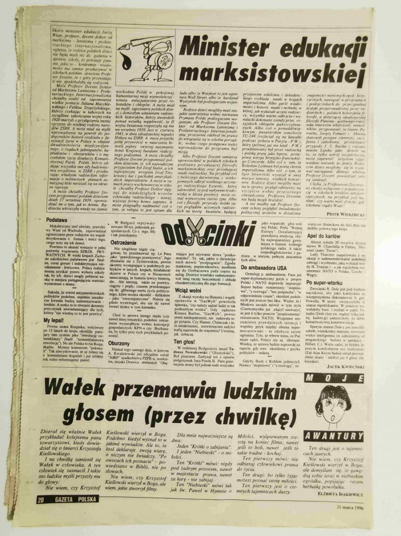 GAZETA POLSKA NR 12 (140) 21 MARCA 1996 r.