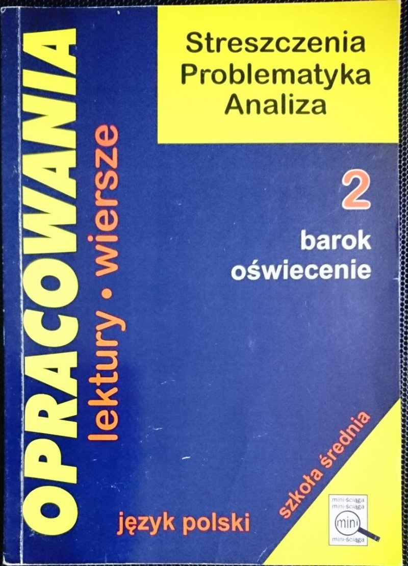 OPRACOWANIA CZĘŚĆ 2 BAROK OŚWIECENIE - Stopka 1999