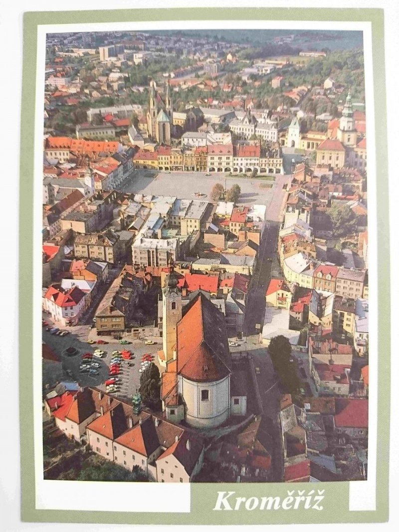 KROMERIŹ. CENTRUM MESTA Z LETADLA