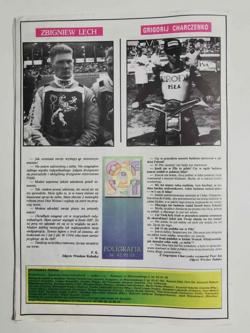 SPEEDWAY REWIA NR 1 1994