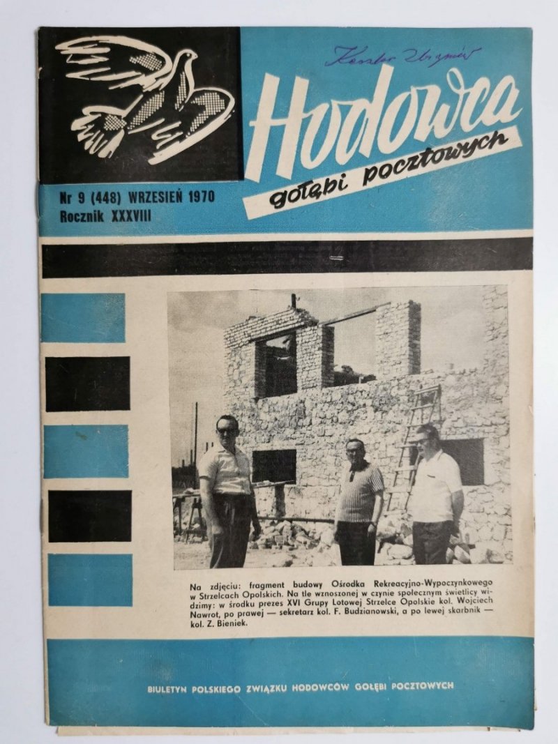 HODOWCA GOŁĘBI POCZTOWYCH NR 9  1970