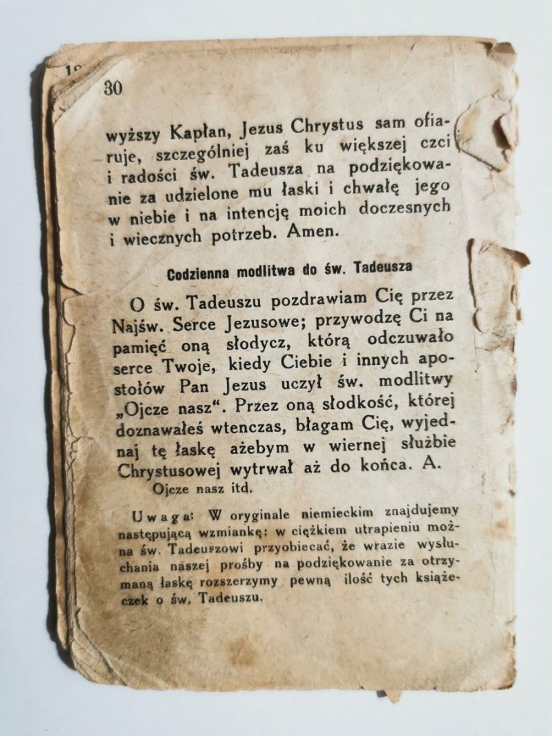 NABOŻEŃSTWO DO ŚW. JUDY TADEUSZA. 1949 - Stanisław Szpetnara