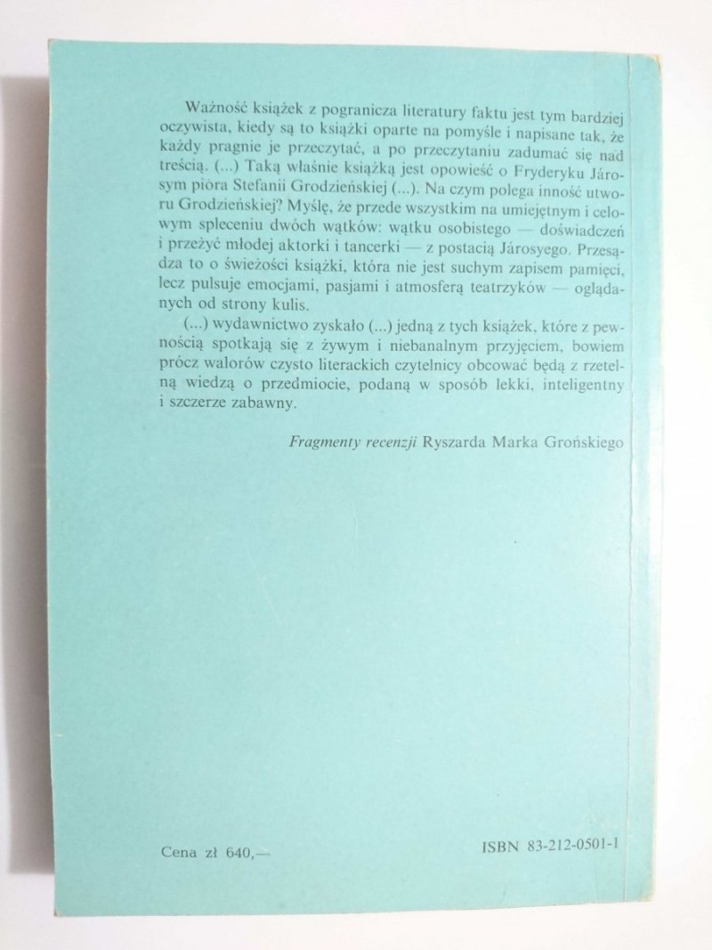 URODZIŁ GO NIEBIESKI PTAK - Stefania Grodzieńska 1988