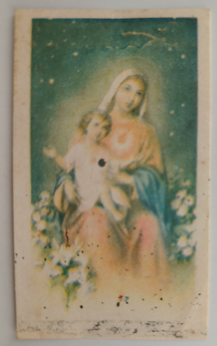 MARYJA I DZIECIĄTKO ZIELONE TŁO