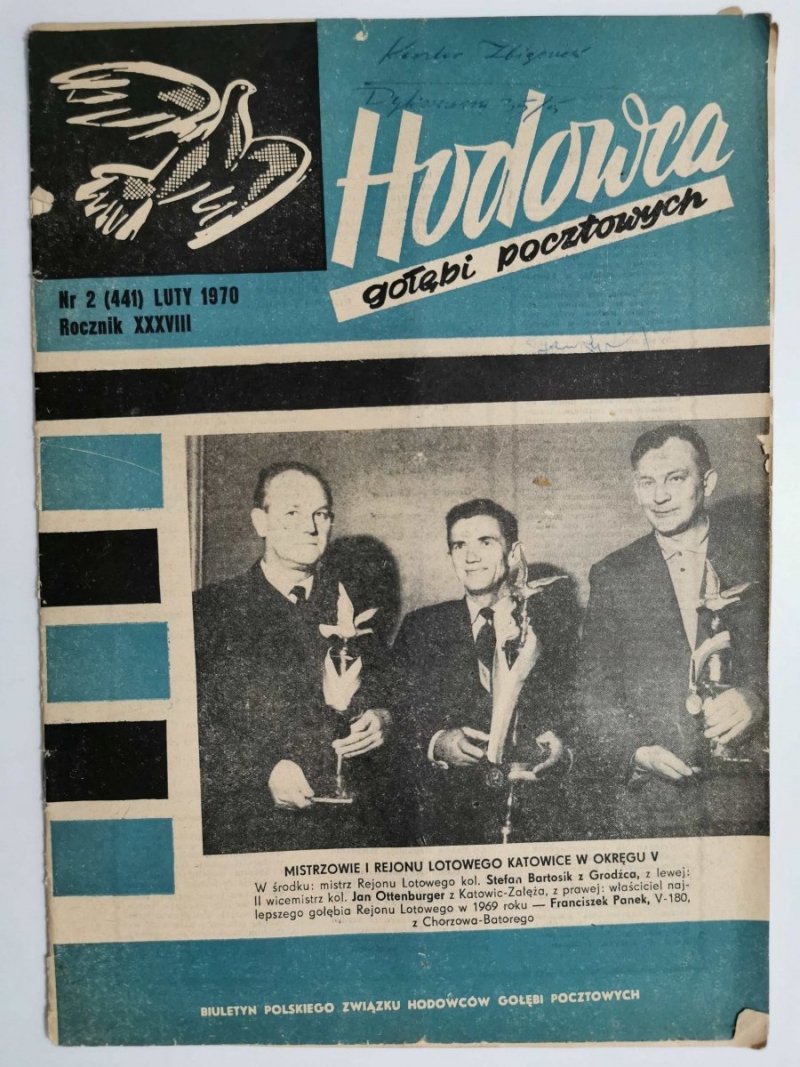 HODOWCA GOŁĘBI POCZTOWYCH NR 2 1970