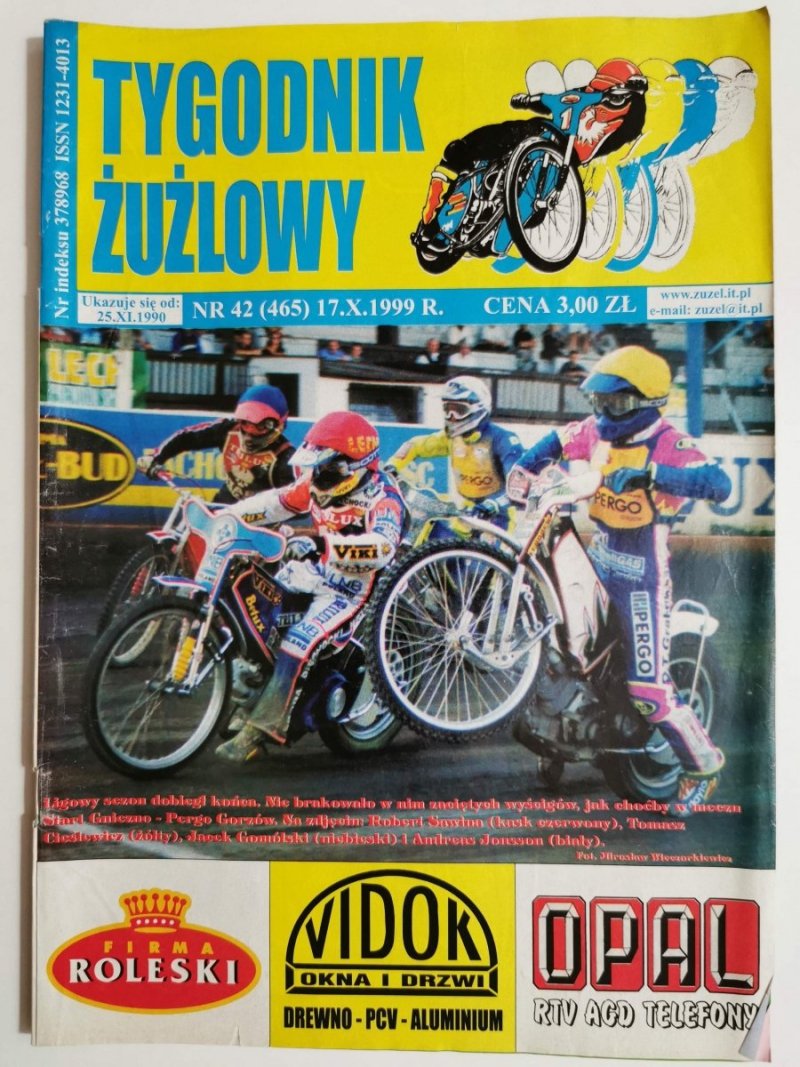 TYGODNIK ŻUŻLOWY NR 42 1999
