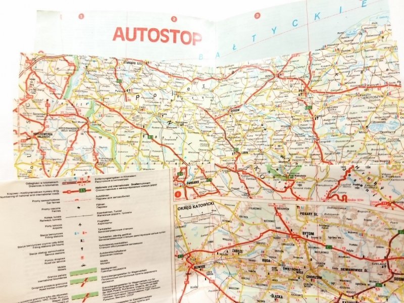 SAMOCHODOWA MAPA POLSKI 1: 1 000 000