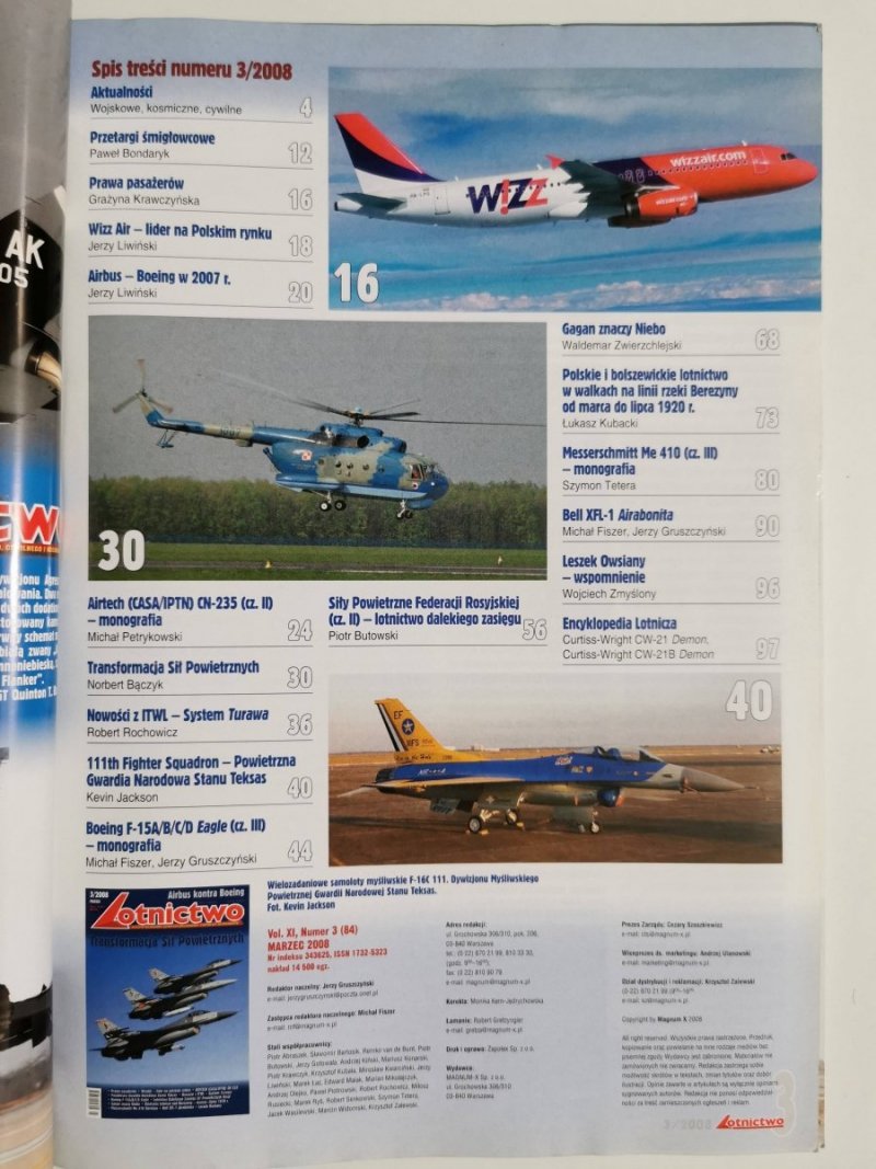 LOTNICTWO 3/2008 MARZEC AIRBUS KONTRA BOEING 