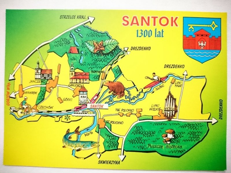 SANTOK. MAPA GMINY PROJ. M. BRZEZIŃSKI