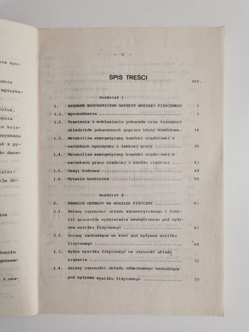 FIZJOLOGIA WYSIŁKU FIZYCZNEGO. REPETYTORIUM I ĆWICZENIA St. Bogdanowicz 1985