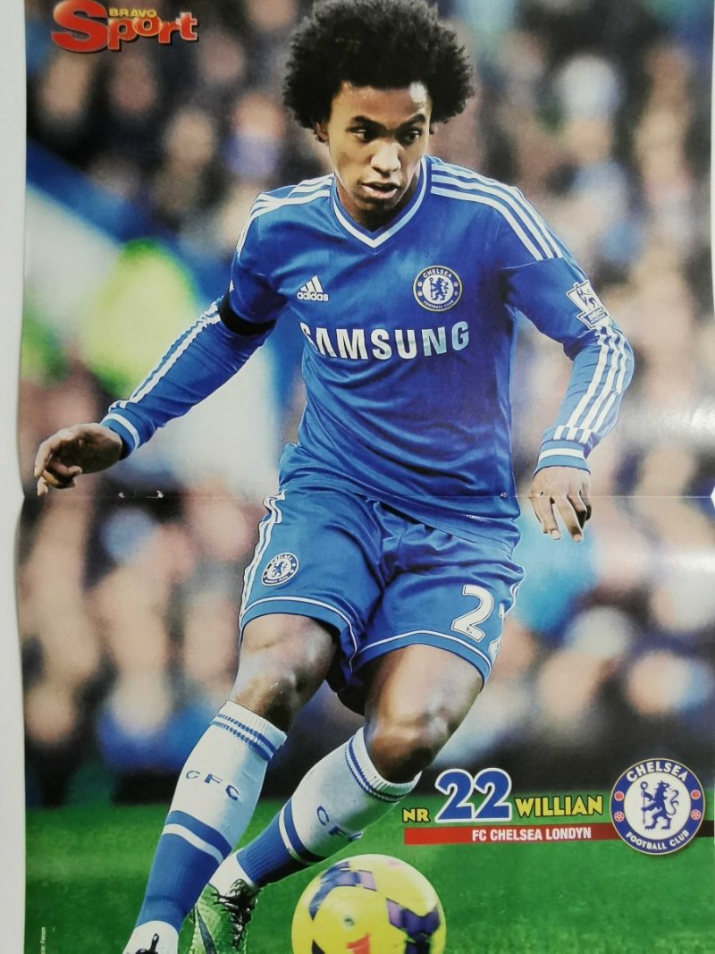 BRAVO SPORT PLAKAT. WLAZŁY (SKRA BEŁCHATÓW) WILLIAN (CHELSEA)