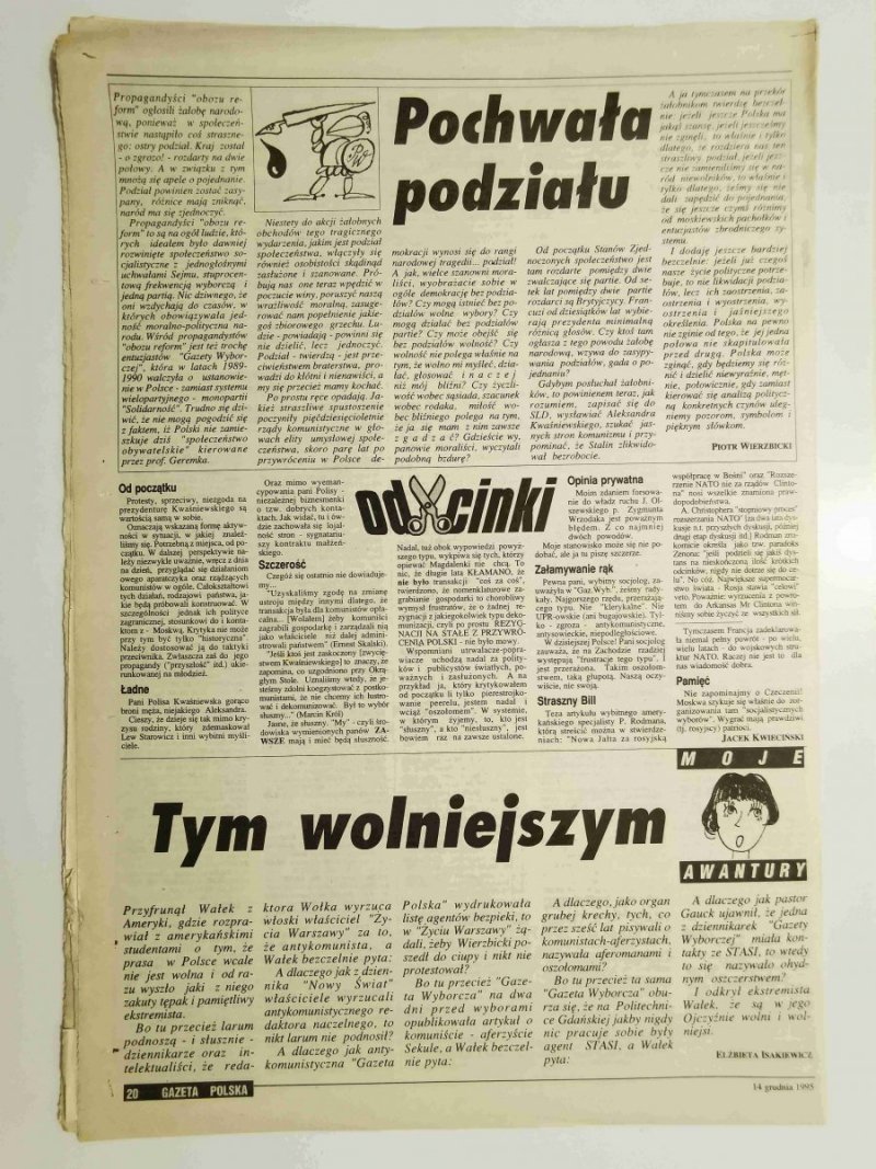 GAZETA POLSKA TYGODNIK NR 50 (126) 14 GRUDNIA 1995 r.