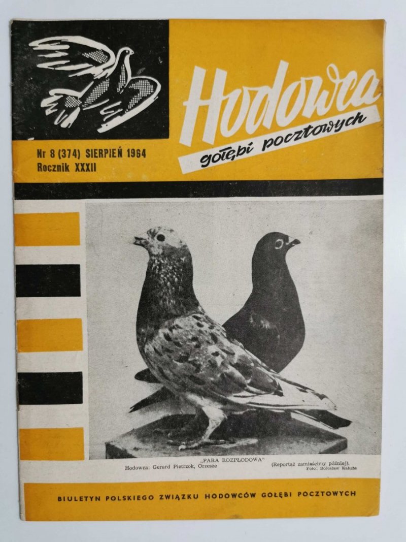HODOWCA GOŁĘBI POCZTOWYCH NR 8 1964