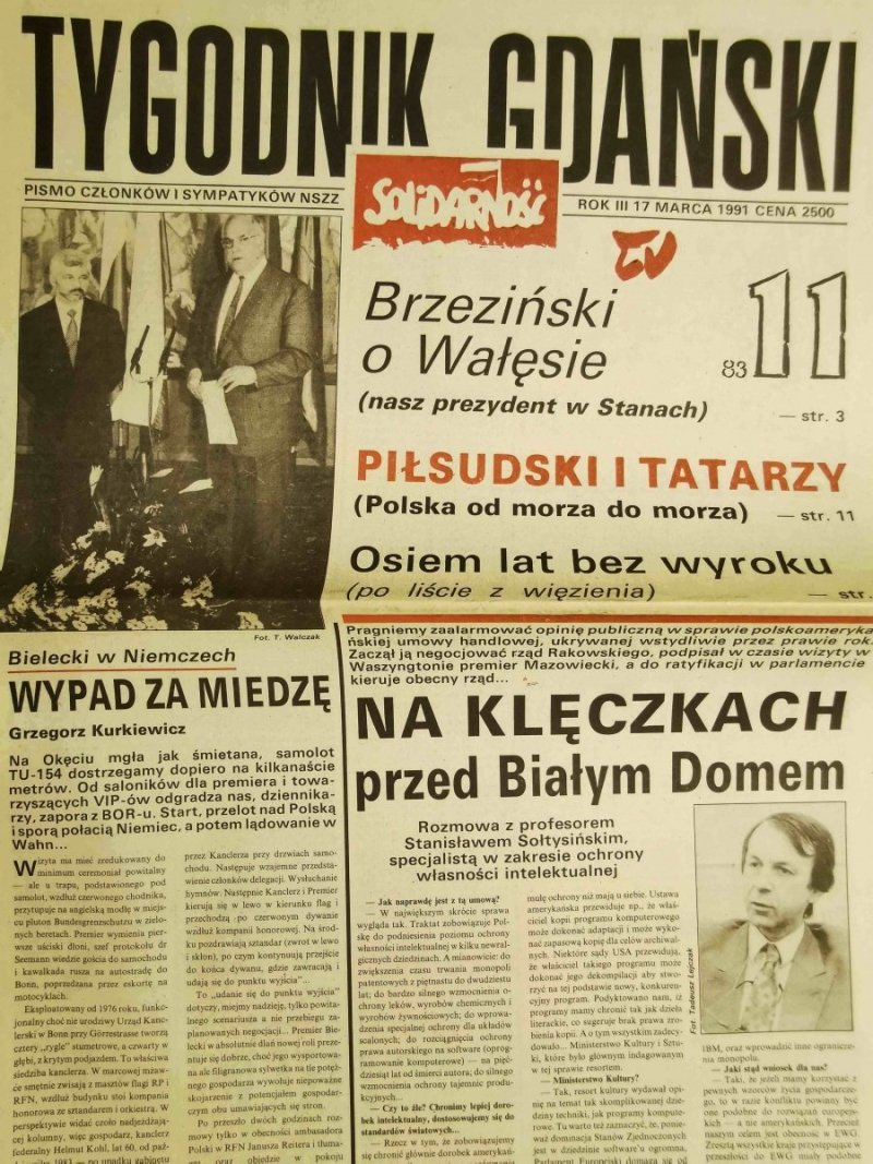 TYGODNIK GDAŃSKI ROK III 17 MARCA 1991