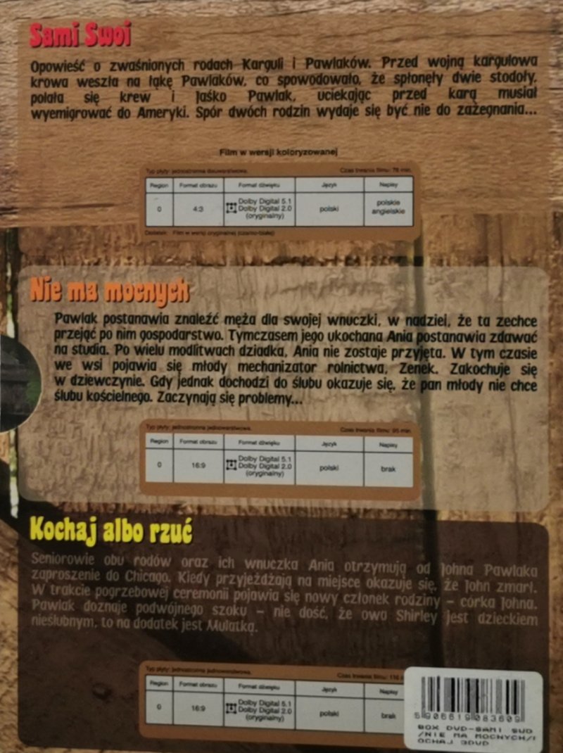 3 X FILM DVD BOX SAMI SWOI NIE MA MOCNYCH KOCHAJ ALBO RZUĆ 