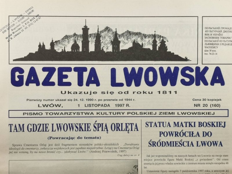 GAZETA LWOWSKA NR 20 (160) 1997