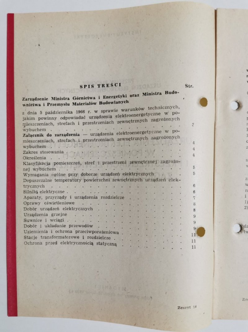 PRZEPISY BUDOWY URZĄDZEŃ ELEKTROENERGETYCZNYCH ZESZYT 14 URZĄDZENIA ELEKTROENERGETYCZNE W POMIESZCZENIACH 1980