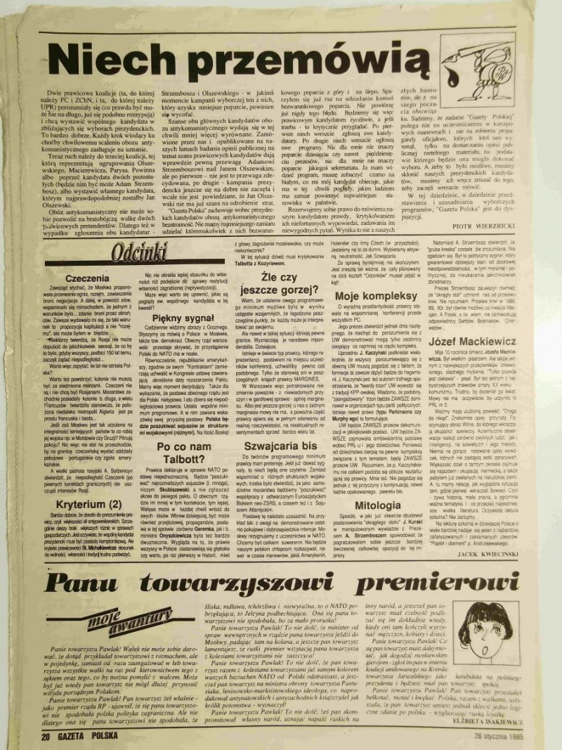 GAZETA POLSKA TYGODNIK NR 4 (80) 26 STYCZNIA 1995 r. 