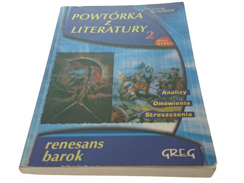 POWTÓRKA Z LITERATURY 2 RENESANS BAROK - Szóstak