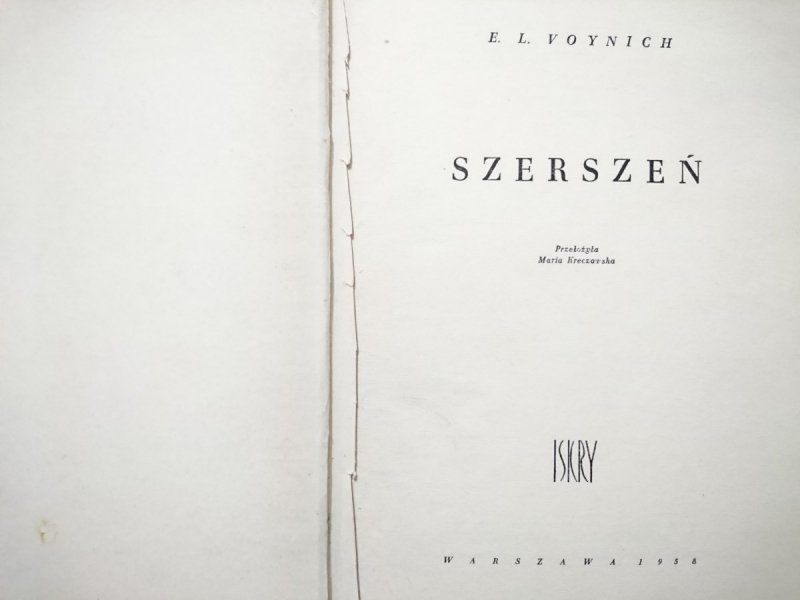 SZERSZEŃ - E. L. Voynich 1958