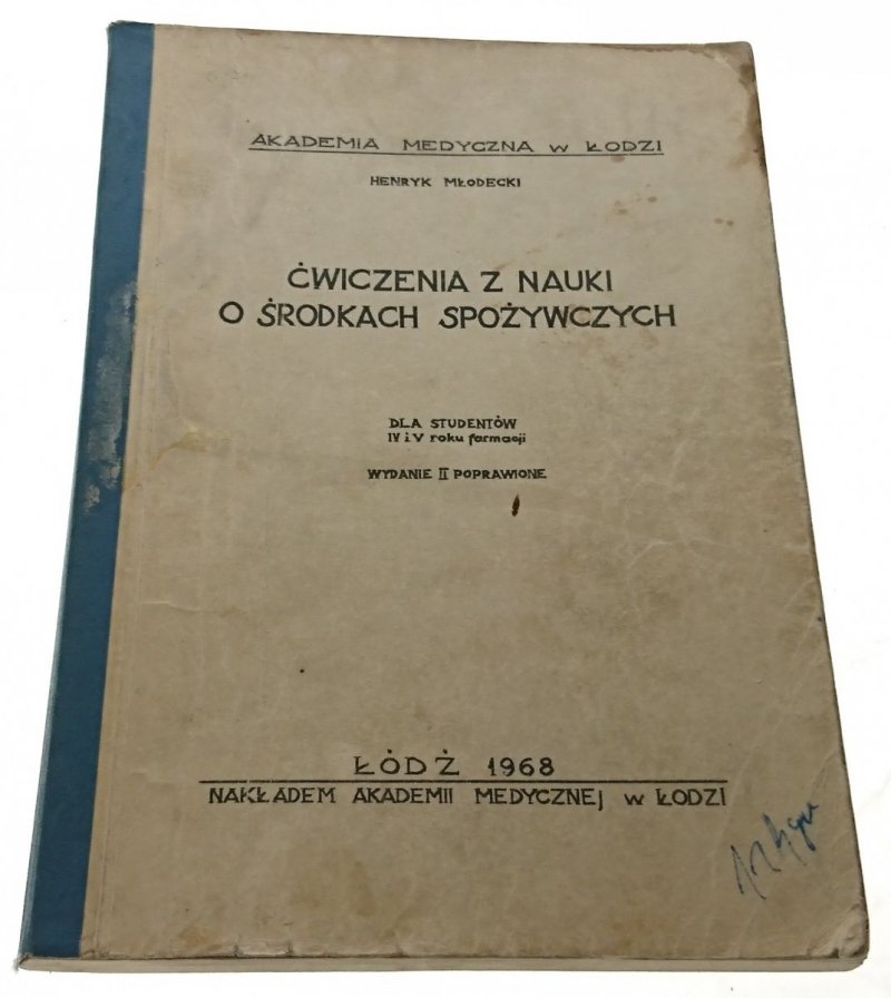 ĆWICZENIA Z NAUKI O ŚRODKACH SPOŻYWCZYCH (1968)