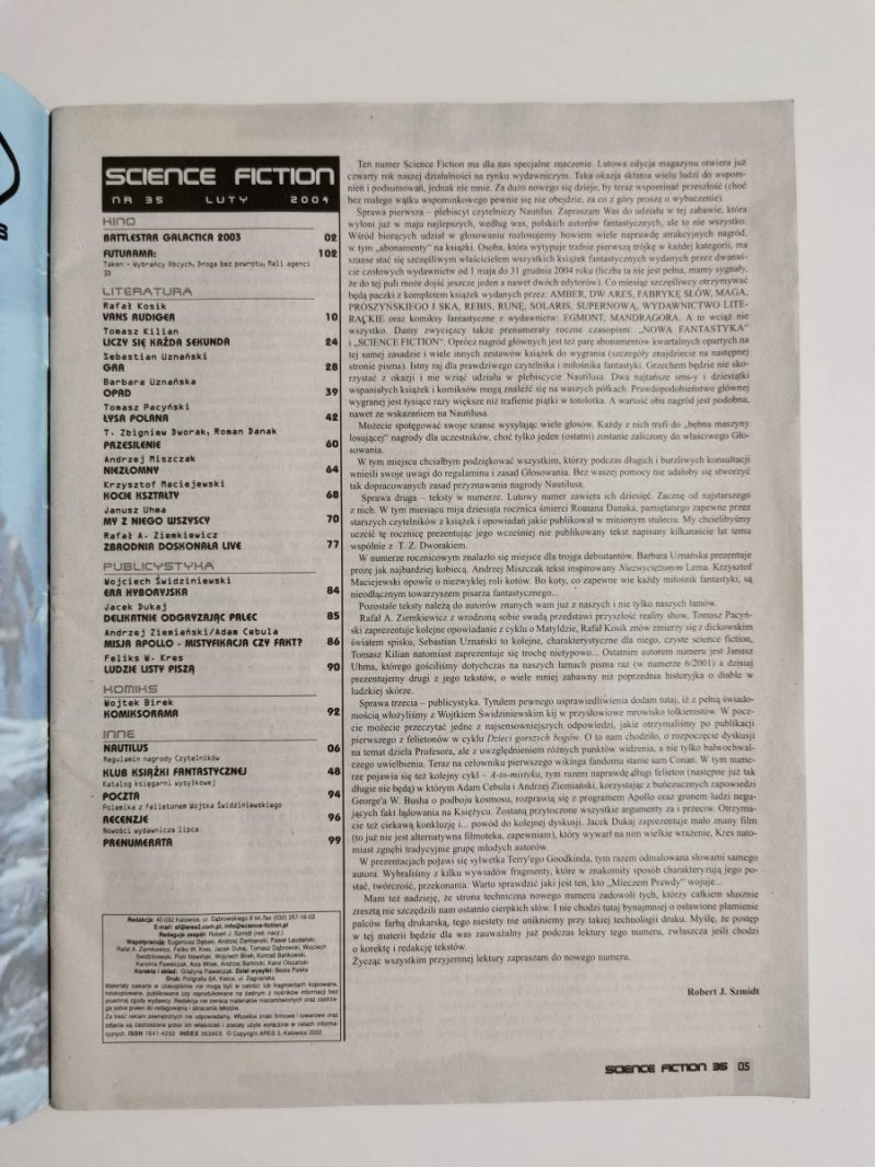 SCIENCE FICTION NR 35 LUTY 2004