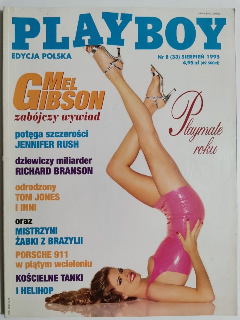 PLAYBOY NR 8 (33) SIERPIEŃ 1995 JENNIFER RUSH 