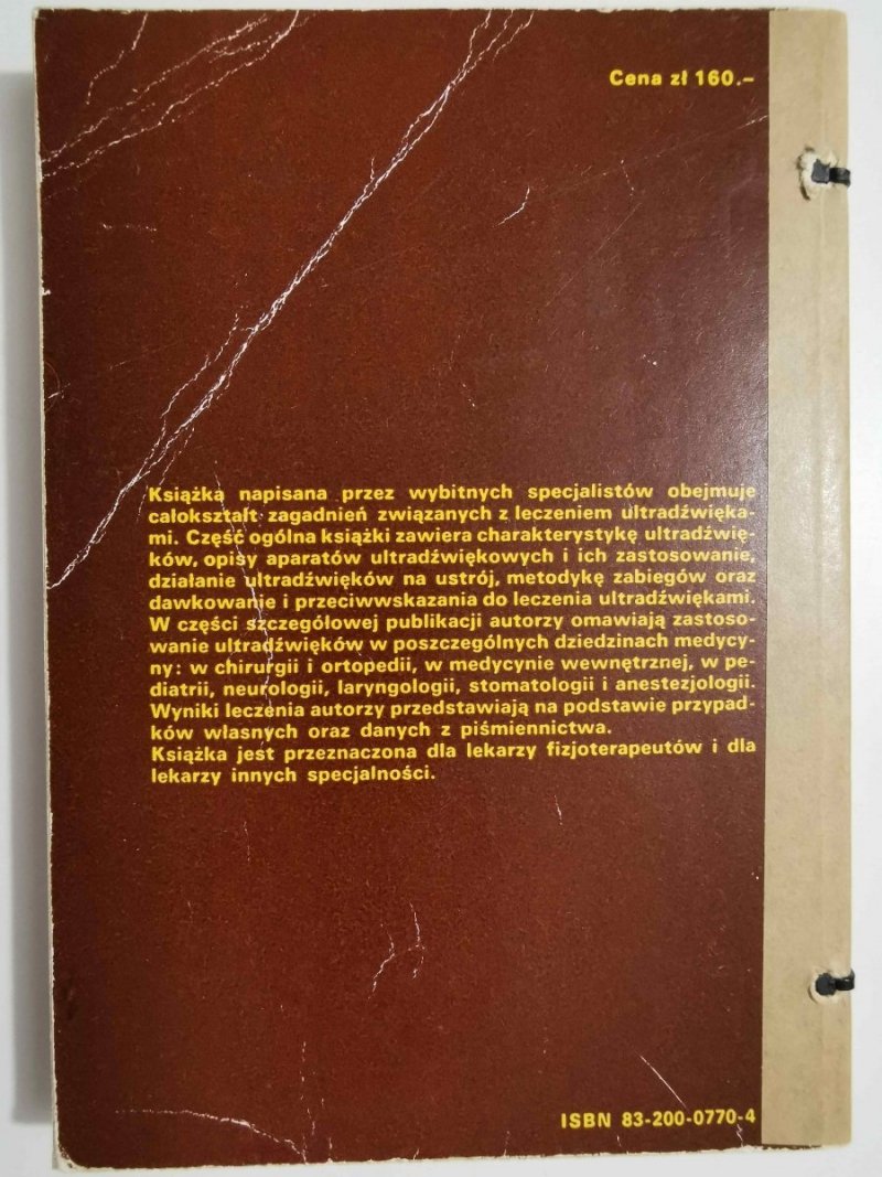 LECZENIE ULTRADŹWIĘKAMI - Hans-Georg Knoch 1984