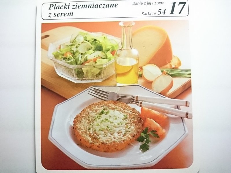 KARTA KULINARNA NR 54 PLACKI ZIEMNIACZANE Z SEREM