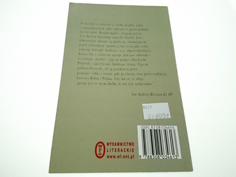KSIĄŻECZKA O CZŁOWIEKU - Roman Ingarden 2003